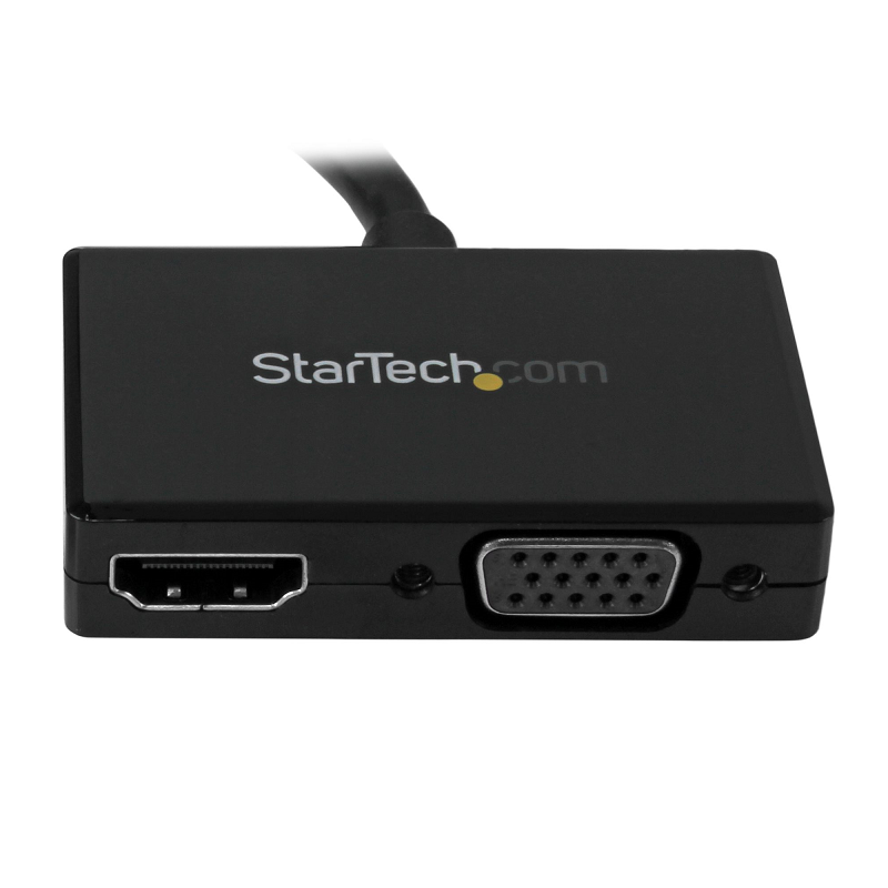 StarTech DP2HDVGA Travel A/V Adapter: 2-in-1 DisplayPort to HDMI or VGA